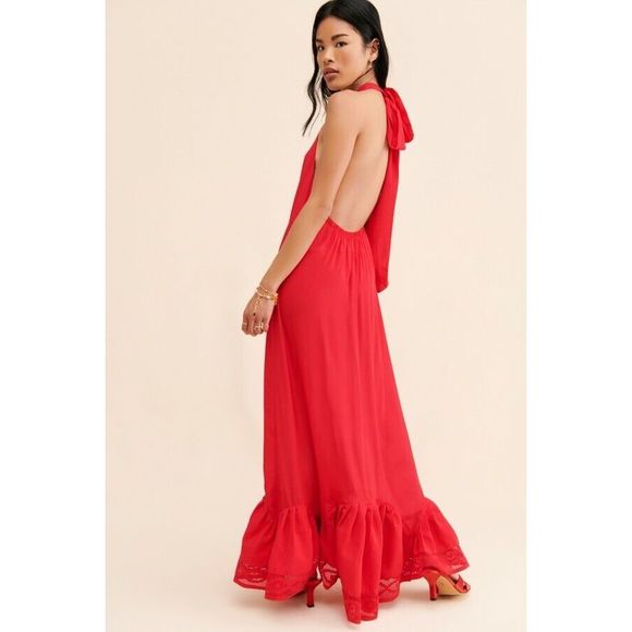 Free People Red Maxi Dress - Picture 2 of 7